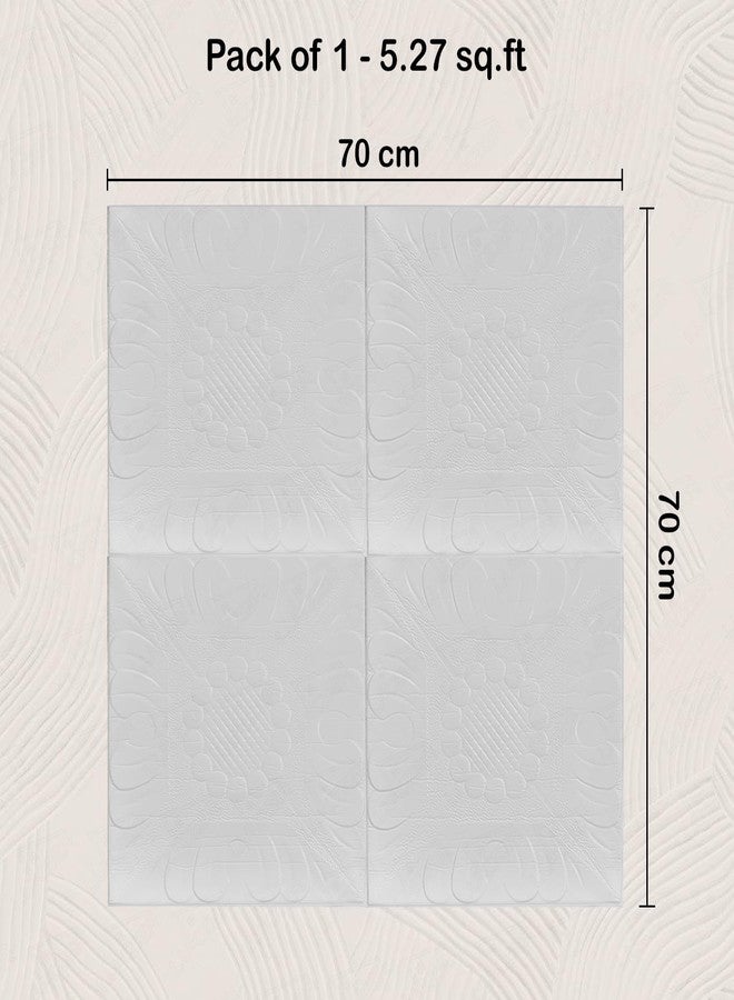 لوكزر بلاط ورق جدران ثلاثي الأبعاد من لوكزر مصنوع من رغوة البولي إيثيلين - ذاتي اللصق ومقاوم للماء | متين، سهل التركيب لغرفة المعيشة والمطبخ وغرفة النوم، تصميم عباد الشمس (70 × 70 سم) قطعة واحدة - Image 2